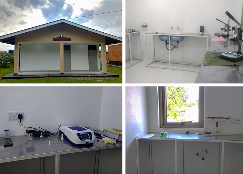 Four separate images - internal and external views of the facility.